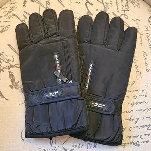 2 Pair of NEW Winter Gloves Insulated Black Men's SZ MEDIUM Snow Christmas Gift